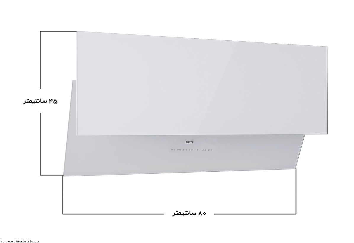 سایزبندی هود میکس مورب مدل FLAP WHITE